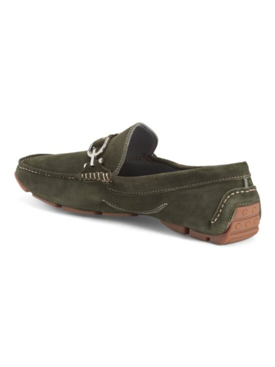 DONALD PLINER Men\'s Made In Brazil Suede Dacio Loafers With Metal Bit